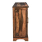 72" Dark Brown Solid Wood Live Edge Sideboard with Six Doors