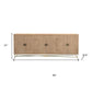 95" Natural And Antiqued Gold Solid Wood Carved Geometric Sideboard with Six Doors