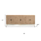 95" Natural And Antiqued Gold Solid Wood Carved Geometric Sideboard with Six Doors