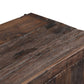 100" Dark Brown Distressed Reclaimed Wood Sideboard with Six Doors