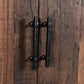100" Dark Brown Distressed Reclaimed Wood Sideboard with Six Doors