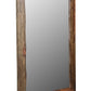 44" Dark Brown Solid Wood Framed Accent Mirror
