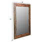 44" Dark Brown Solid Wood Framed Accent Mirror