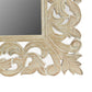 47" Antiqued White Solid Wood Carved Scrollwork Accent Mirror