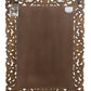 47" Antiqued White Solid Wood Carved Scrollwork Accent Mirror