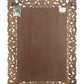 47" Black  Floral Carved Solid Wood Framed Accent Mirror