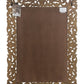 35" Gray Floral Carved Solid Wood Framed Accent Mirror