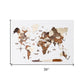 24" X 39" Brown and Beige Wood World Map Hanging Dimensional Sculpture