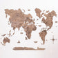 24" X 39" Brown World Map Hanging Dimensional Sculpture