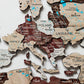 24" X 39" Brown and Beige Wood World Map Hanging Dimensional Sculpture