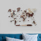 24" X 39" Brown and Beige Wood World Map Hanging Dimensional Sculpture