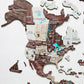 35" X 59" Brown and Beige Wood World Map Hanging Dimensional Sculpture