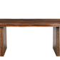 74" Dark Brown Solid Wood Dining Table