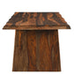 74" Dark Brown Solid Wood Dining Table