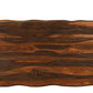 74" Dark Brown Solid Wood Dining Table