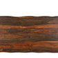 86" Dark Brown Solid Wood Dining Table
