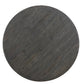 54" Black Rounded Solid Wood Pedestal Base Dining Table