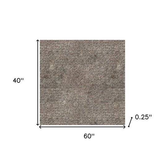 3' x 5' Gray Non Slip Rug Pad