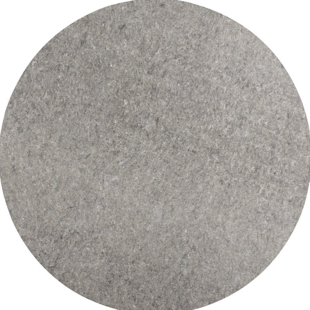 8' Round Gray Non Slip Rug Pad