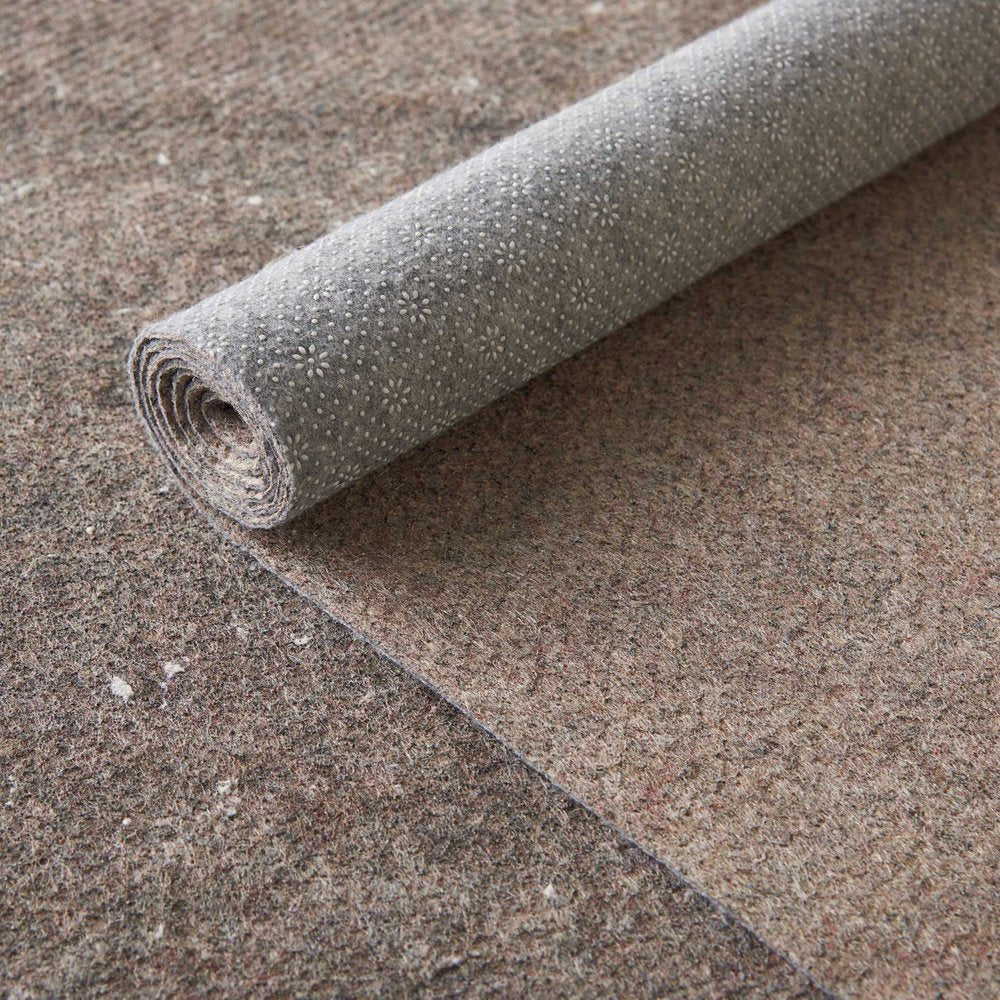 8' Round Gray Non Slip Rug Pad