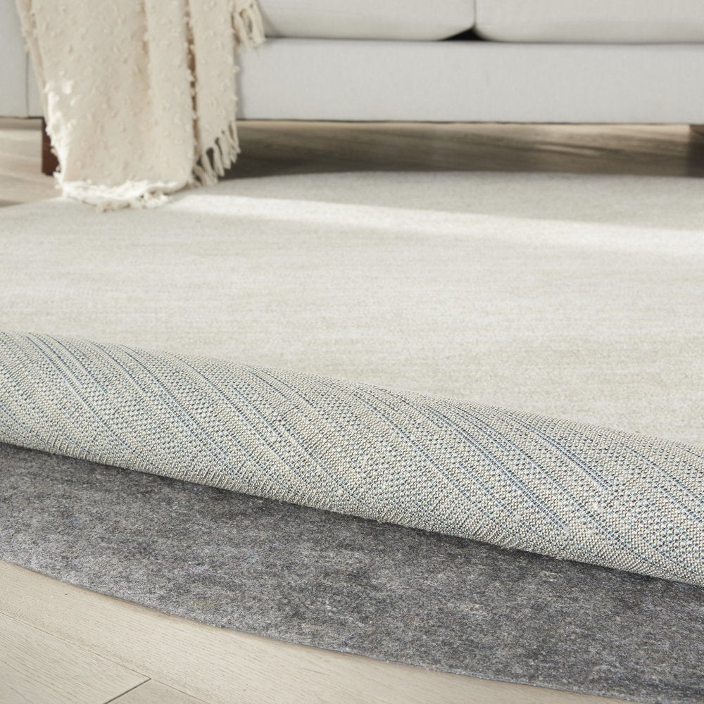 8' Round Gray Non Slip Rug Pad