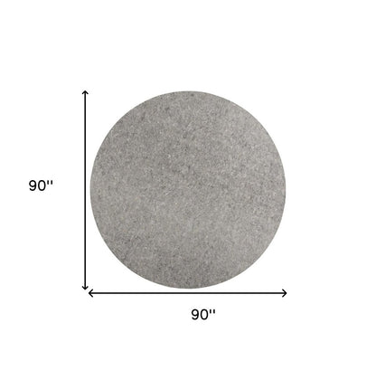 8' Round Gray Non Slip Rug Pad