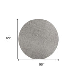 8' Round Gray Non Slip Rug Pad