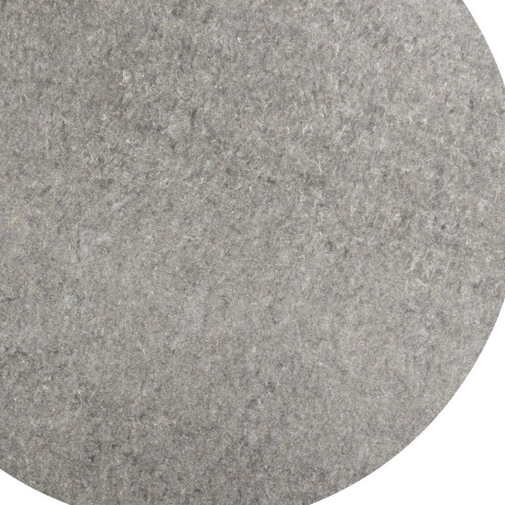 8' Round Gray Non Slip Rug Pad