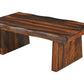 51" Dark Brown Solid Wood Sled Coffee Table
