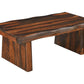 51" Dark Brown Solid Wood Sled Coffee Table