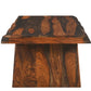 51" Dark Brown Solid Wood Sled Coffee Table