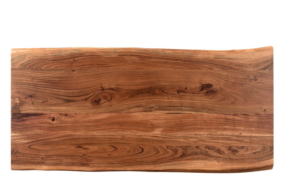 51" Brown Solid Wood Sled Coffee Table