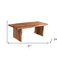 51" Brown Solid Wood Sled Coffee Table