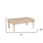 51" White Solid Wood Distressed Coffee Table