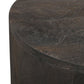 18" Wood Brown Solid Wood Round End Table