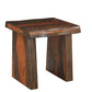 23" Dark Brown And Brown Wood Solid Wood Square End Table