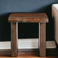 23" Dark Brown And Brown Wood Solid Wood Square End Table