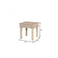24" White Distressed Solid Wood Square End Table