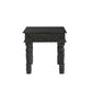 24" Black Distressed Solid Wood Square End Table