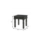 24" Black Distressed Solid Wood Square End Table