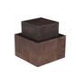 22" Black And Brown Solid Wood Square End Table