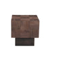 22" Black And Brown Solid Wood Square End Table