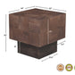 22" Black And Brown Solid Wood Square End Table