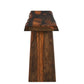60" Dark Brown Solid Wood Frame Console Table