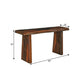 60" Dark Brown Solid Wood Frame Console Table