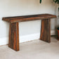 60" Dark Brown Solid Wood Frame Console Table