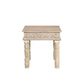 24" Natural Distressed Solid Wood Square End Table