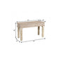 24" Natural Distressed Solid Wood Square End Table