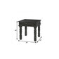 24" Black Distressed Solid Wood End Table
