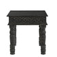 24" Black Distressed Solid Wood End Table